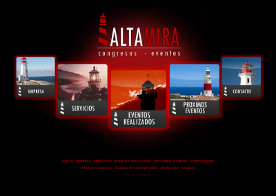 Sitio web para empresa de eventos