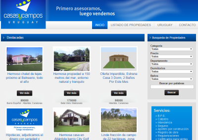Sitio web para Inmobiliaria