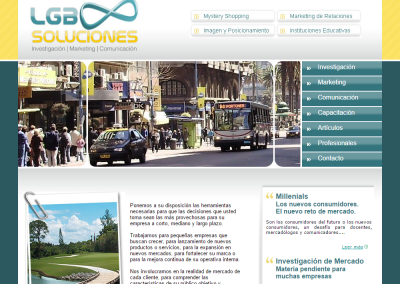 Sitio web para consultora en marketing