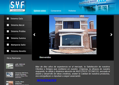 Sitio web para empresa de cerramientos