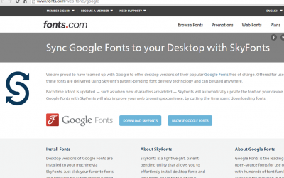 Skyfont: las fuentes de Google en tu ordenador